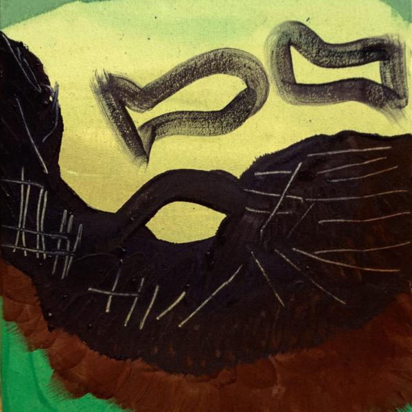 Les poissons russes, 2017, mixed media on canva, 50x40cm